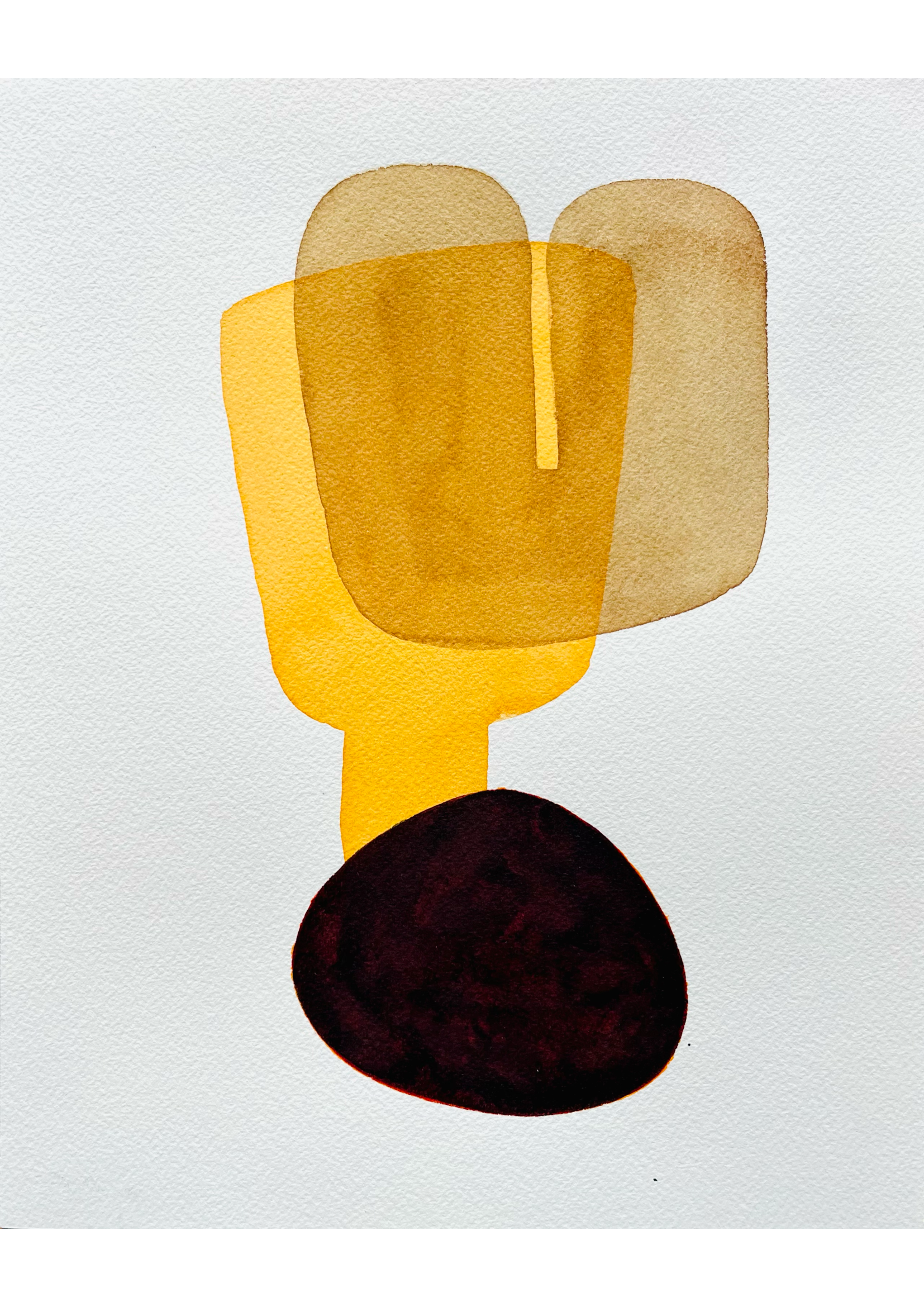 Le temps qui passe 09, 2025, aquarelle, 24×30 cm