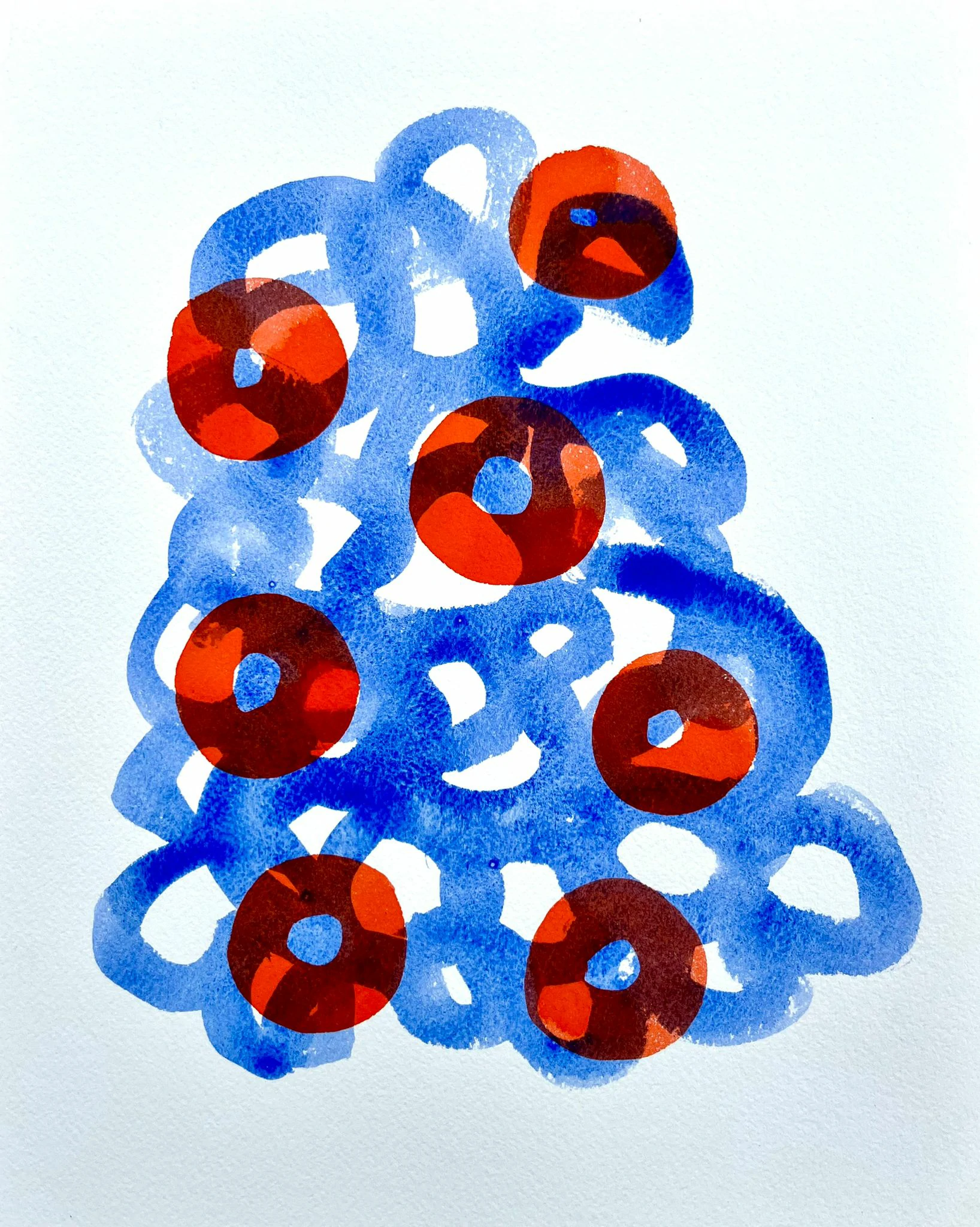 Le temps qui passe 04, Mai 2026, aquarelle, 24×30 cm